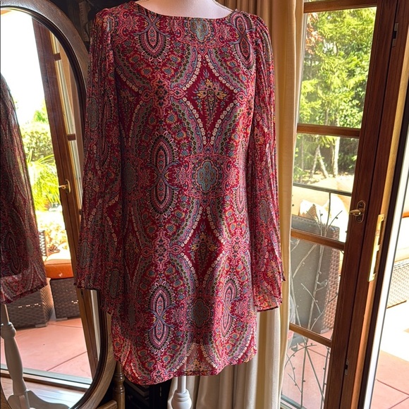 Fire Los Angeles Red and Pink Sheath Cocktail Dress - Picture 1 of 12